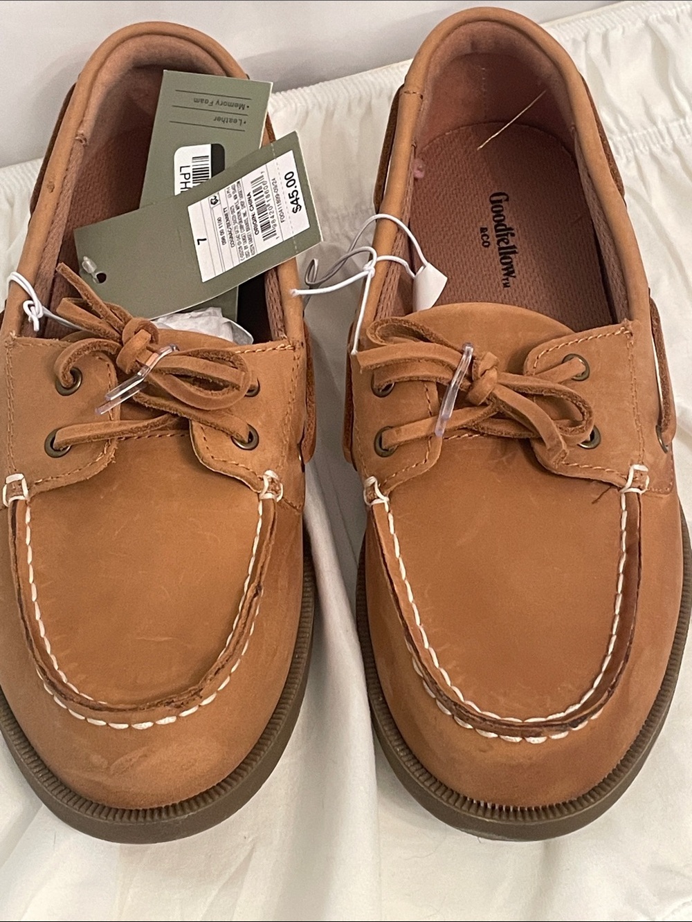 Goodfellow & Co Cognac Brwn Boat Shoes Men’s size 7 or Women’s size 9.5 new wTag